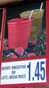 Costco Berry Smoothie or Latte Mocha Freeze Menu Item