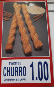 Costco Twisted Churro Menu Item